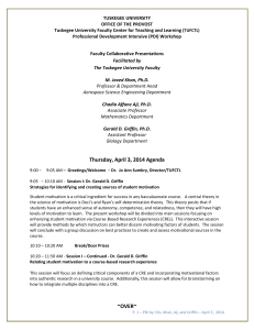 Thursday, April 3, 2014 Agenda