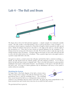 Derivative Control of the Ball and Beam