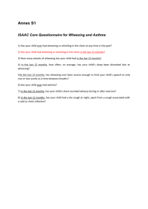 ISAAC Core Questionnaire for Wheezing and Asthma