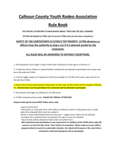 Calhoun County Youth Rodeo Association Rule Book
