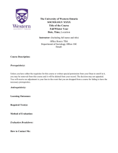 Course outline template - University of Western Ontario