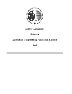 Attachment D – AWF Overseas Based Athletes Policy