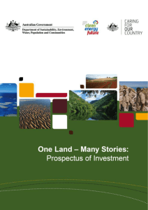 One Land * Many Stories: Prospectus of Investment 2013 * 2014