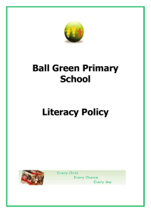 Literacy Policy - Ball Green Primary School