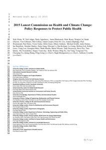 Executive Summary – 2015 Lancet Commission on Health and