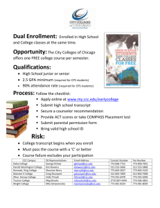 Dual Enrollment - City Colleges of Chicago