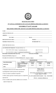 REGISTRATION FORM 47th ANNUAL CONFERENCE OF U.P.