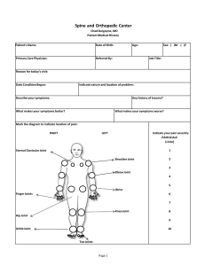 New Patient Form - The Spine and Orthopedic Center