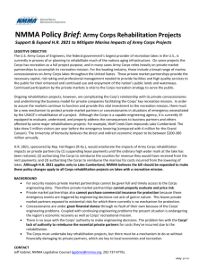 NMMA Policy Brief: Army Corps Rehabilitation Projects Support
