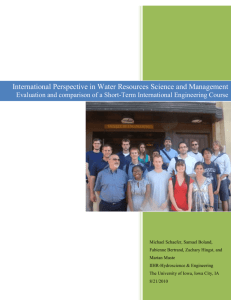 International Perspective in Water Resources Science and