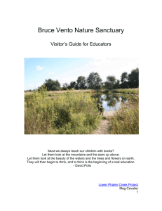 Bruce Vento Nature Sanctuary Visitor`s Guide for Educators Must we