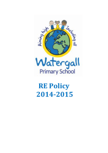 RE policy Oct 2014 - Watergall Primary School