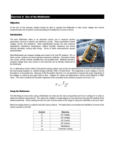 Exercise 4: Use of the Multimeter