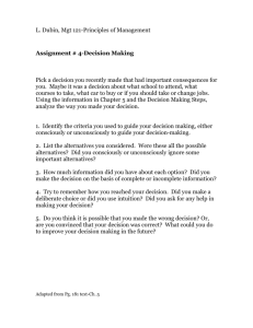 Assignment4 Decision Making