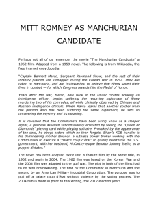 Mitt Romney as Mormon/Manchurian Candidate