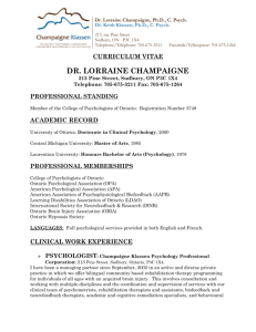dr. lorraine champaigne - Trauma Resource Directory