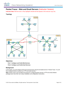 10.2.1.8 Packet Tracer - Web and Email Instructions IG