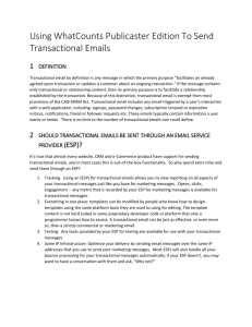 Q: Are transactional emails sent via WhatCounts Publicaster Edition