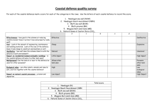The data collection sheet