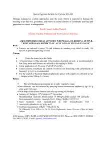 Special Agromet bulletin for Cyclone NILAM