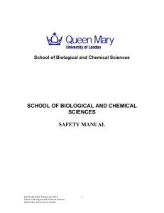 school of biological and chemical sciences safety manual