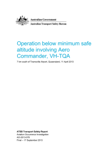 Operation below minimum safe altitude involving Aero Commander