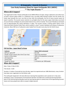 japan earthquake 2011 case study sheet