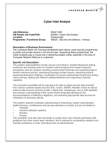E2552I / Cyber Intel Analyst