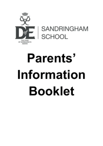 Parents` information booklet (expedition)