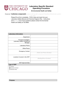 Cadmium Compounds - Environmental Health and Safety at the