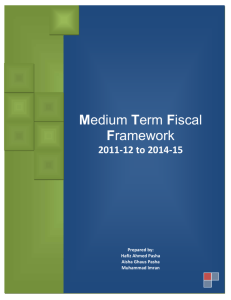 Medium Term Fiscal Framework for Punjab, 2011-12 to 2014