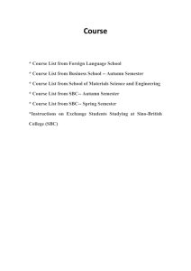 Course List from SBC-
