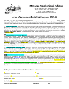 15-16 Letter of Agreement - Montana Small Schools Alliance