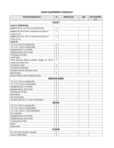WAG Equipment Checklist