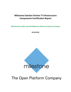 Milestone Solution Partner IT Infrastructure Components
