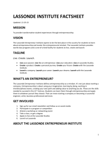 Lassonde Institute Factsheet (updated 11-25-15)