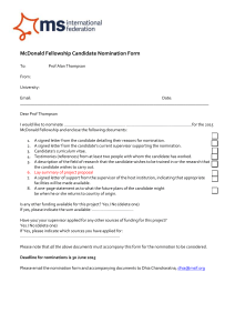 McDonald Fellowship candidate nomination form (Microsoft Word