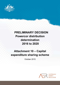 AER - Preliminary decision Powercor distribution determination