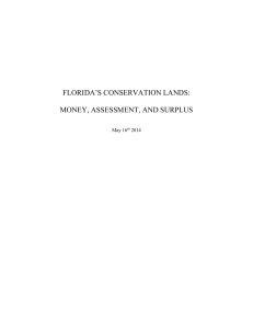 Florida`s Conservation Lands: Money, Assessment