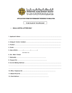 Guideline on Application Process for Permanent Resident Status