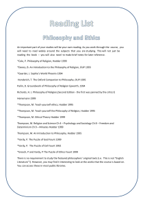 Philosophy and Ethics 2 of 2