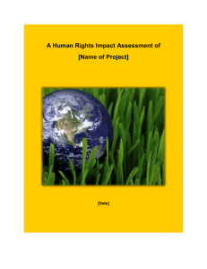 Template for Assessment Report - Environment and Human Rights