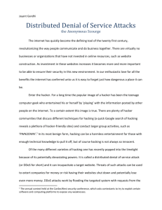 DDoS - Georgetown Digital Commons