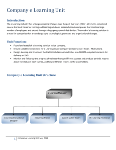 Company e Learning Unit Structure