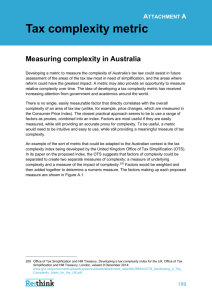 Measuring complexity in Australia
