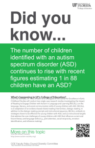 The number of children identified with an autism spectrum disorder