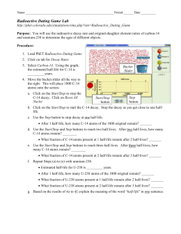 radiometric dating lab activity