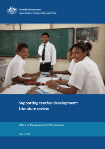 Chapter 4: In-service teacher development support