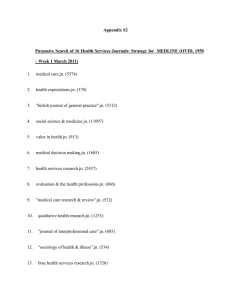 Appendix S2 Purposive Search of 16 Health Services Journals