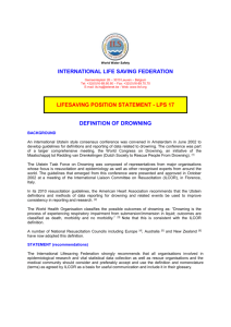 LPS-17 Definition of Drowning - International Life Saving Federation